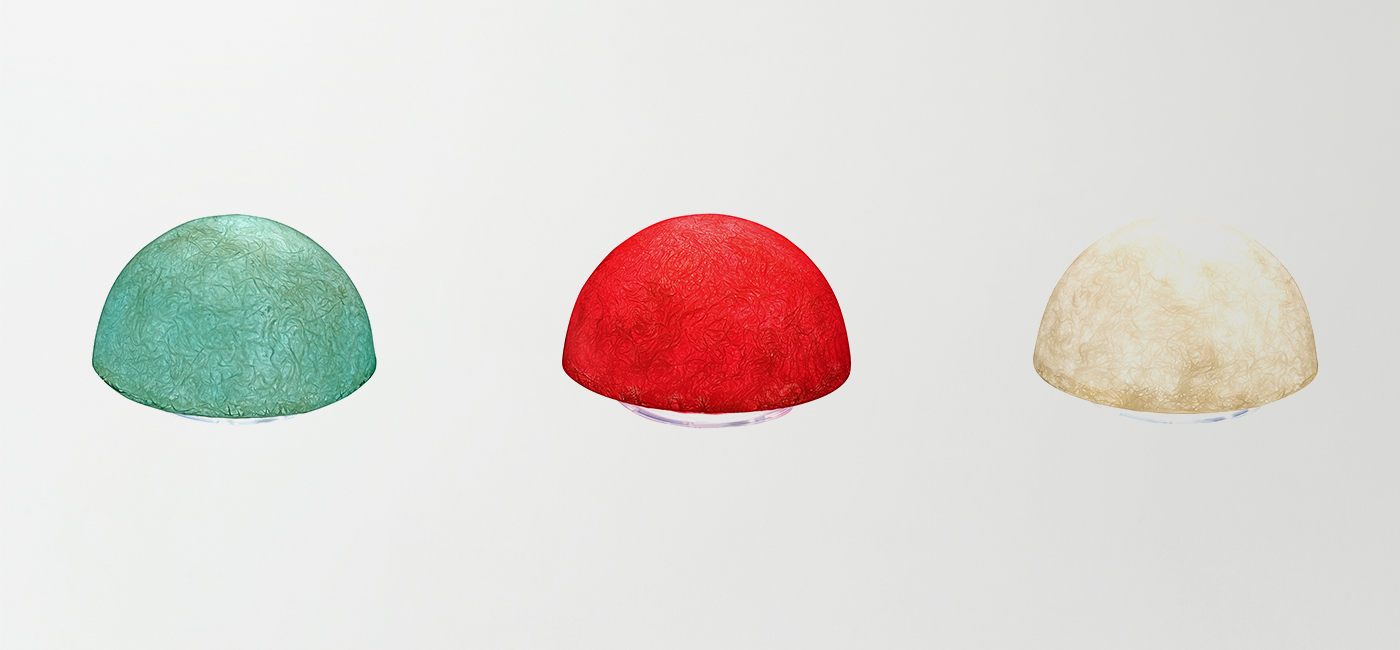 Lampada Da Tavolo Button T In-Es Artdesign Collezione Luna Colore Rosso Dimensione  Diam. Ø 25 Cm